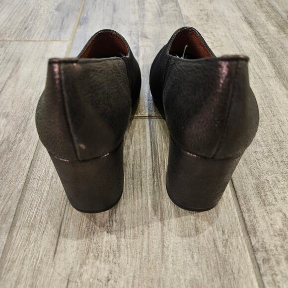 Hispanitas Booties Women Size 37 US 6.5-7 Gillian Pump Boot Black/Copper Leather - Picture 6 of 13